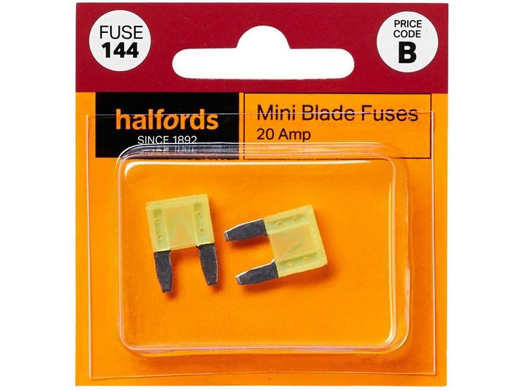 Halfords Mini Blade Fuses 20 Amp (FUSE144)