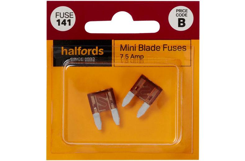 Halfords Mini Blade Fuses 7.5 Amp (FUSE141) Halfords Mini Blade Fuses 7.5 Amp (FUSE141)