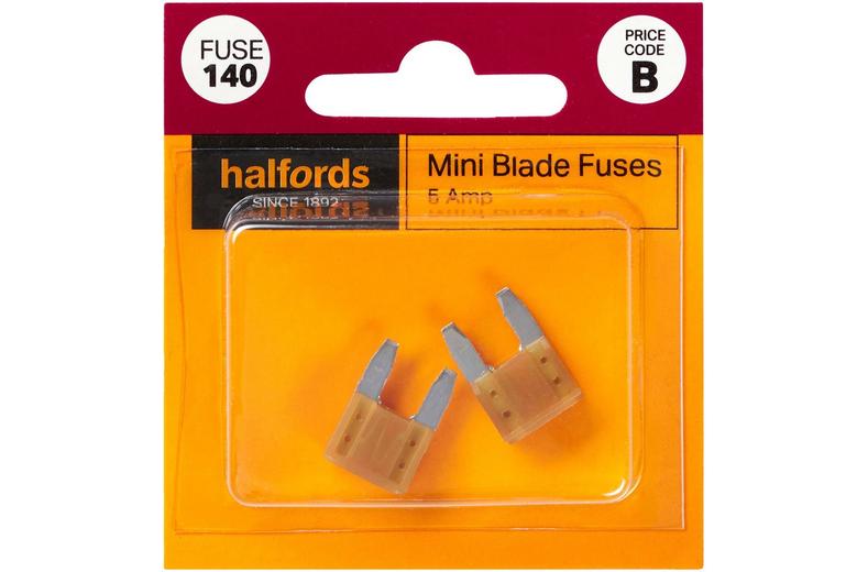 Halfords Mini blade Fuses 5 Amp (FUSE140) Halfords Mini blade Fuses 5 Amp (FUSE140)