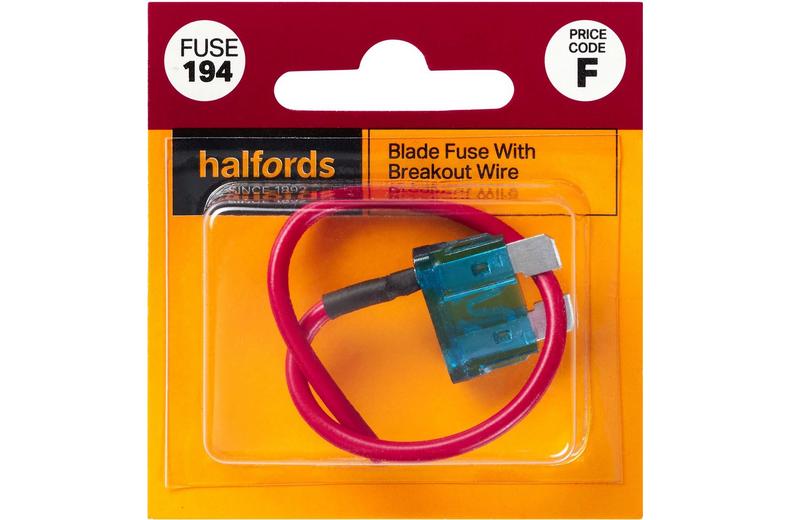 Halfords Blade Fuse + Breakout Wire 15 Amp (FUSE194) Halfords Blade Fuse + Breakout Wire 15 Amp (FUSE194)