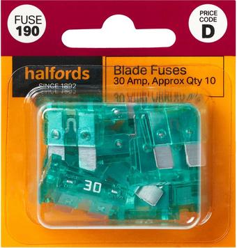 Halfords Blade Fuses 30 Amp (FUSE190)