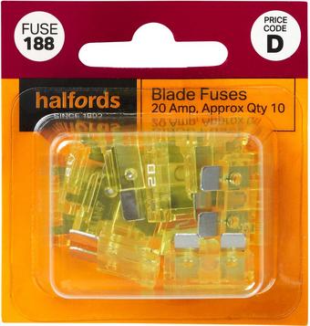 Halfords Fuse Standard Blade 20 Amp (FUSE188)