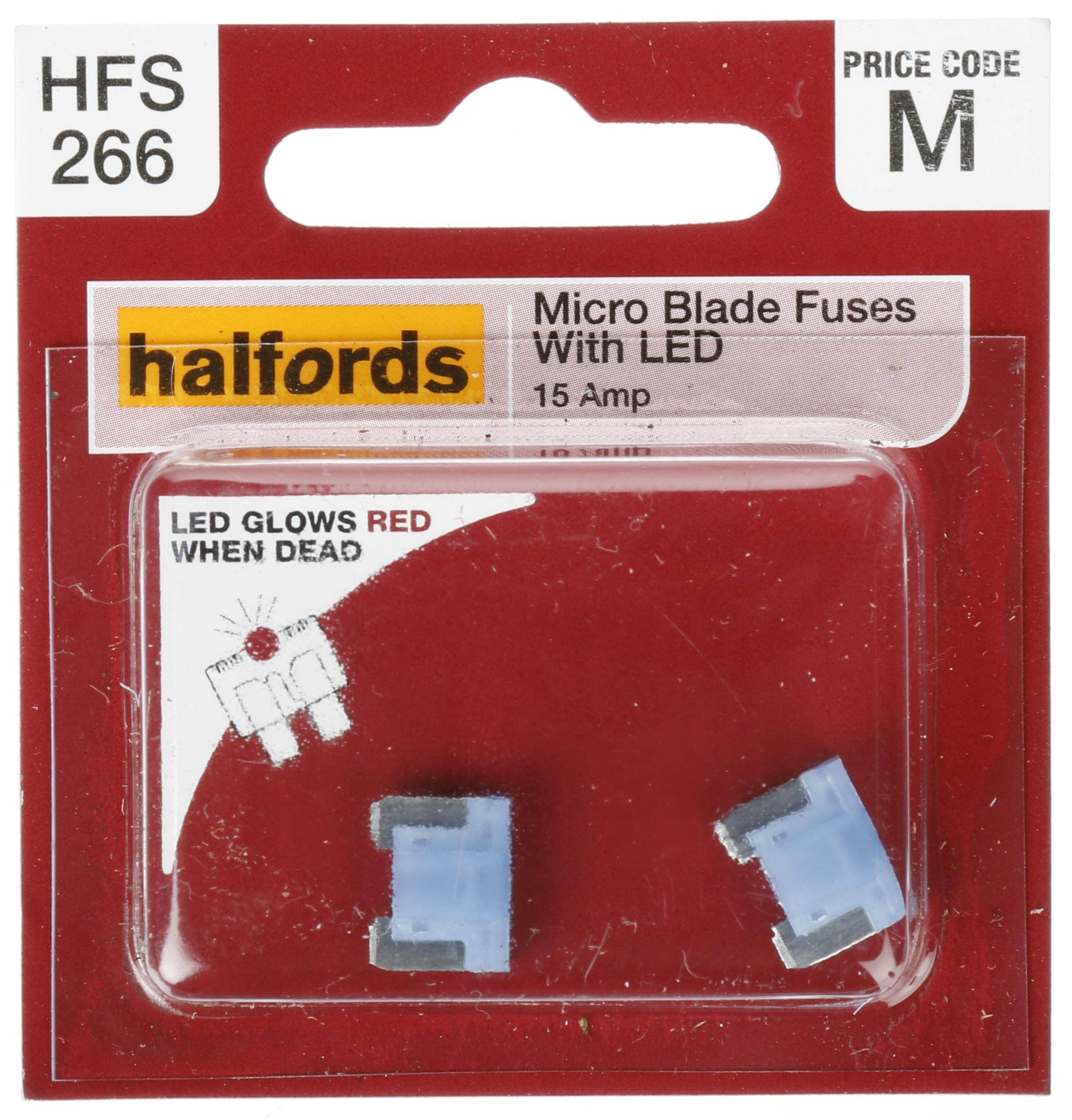 Halfords Fuse Micro Blade Led 15 Amp (Hfs266)