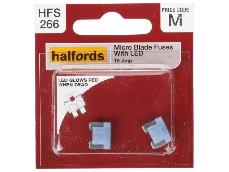 Halfords Fuse Micro Blade LED 15 Amp (HFS266)