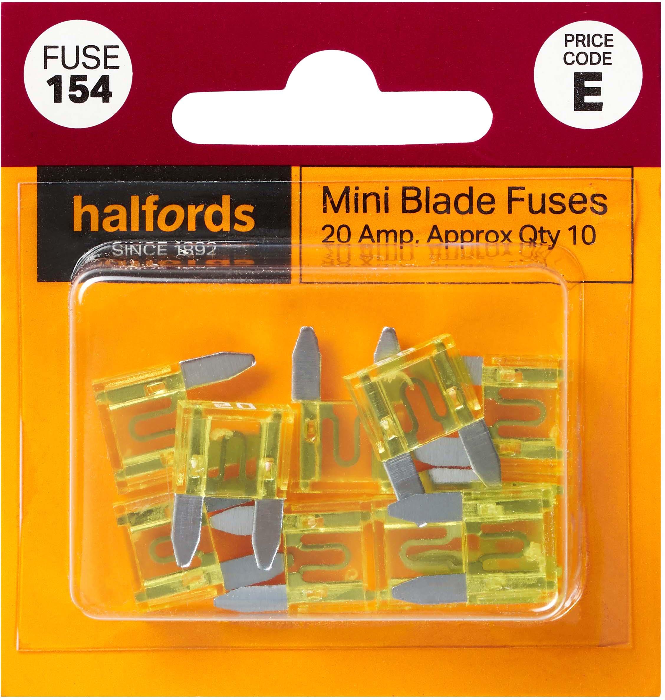 Halfords Mini Blade Fuse 20 Amp (FUSE154) Halfords UK