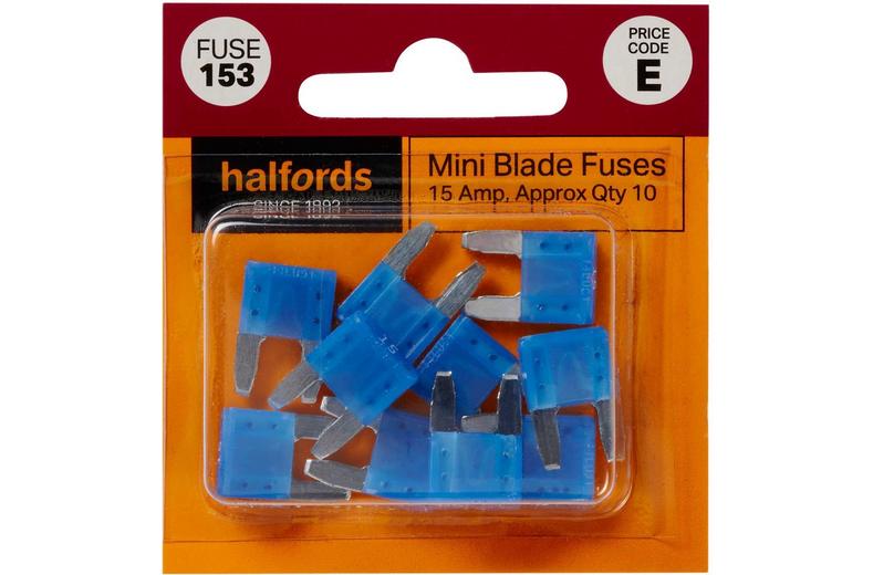 Halfords Mini Blade Fuse 15 Amp (FUSE153) Halfords Mini Blade Fuse 15 Amp (FUSE153)
