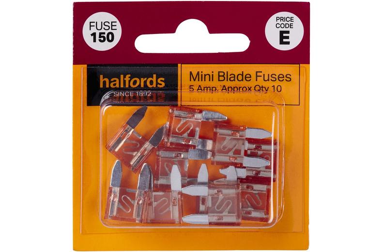 Halfords Mini Blade Fuses 5 Amp (FUSE150) Halfords Mini Blade Fuses 5 Amp (FUSE150)