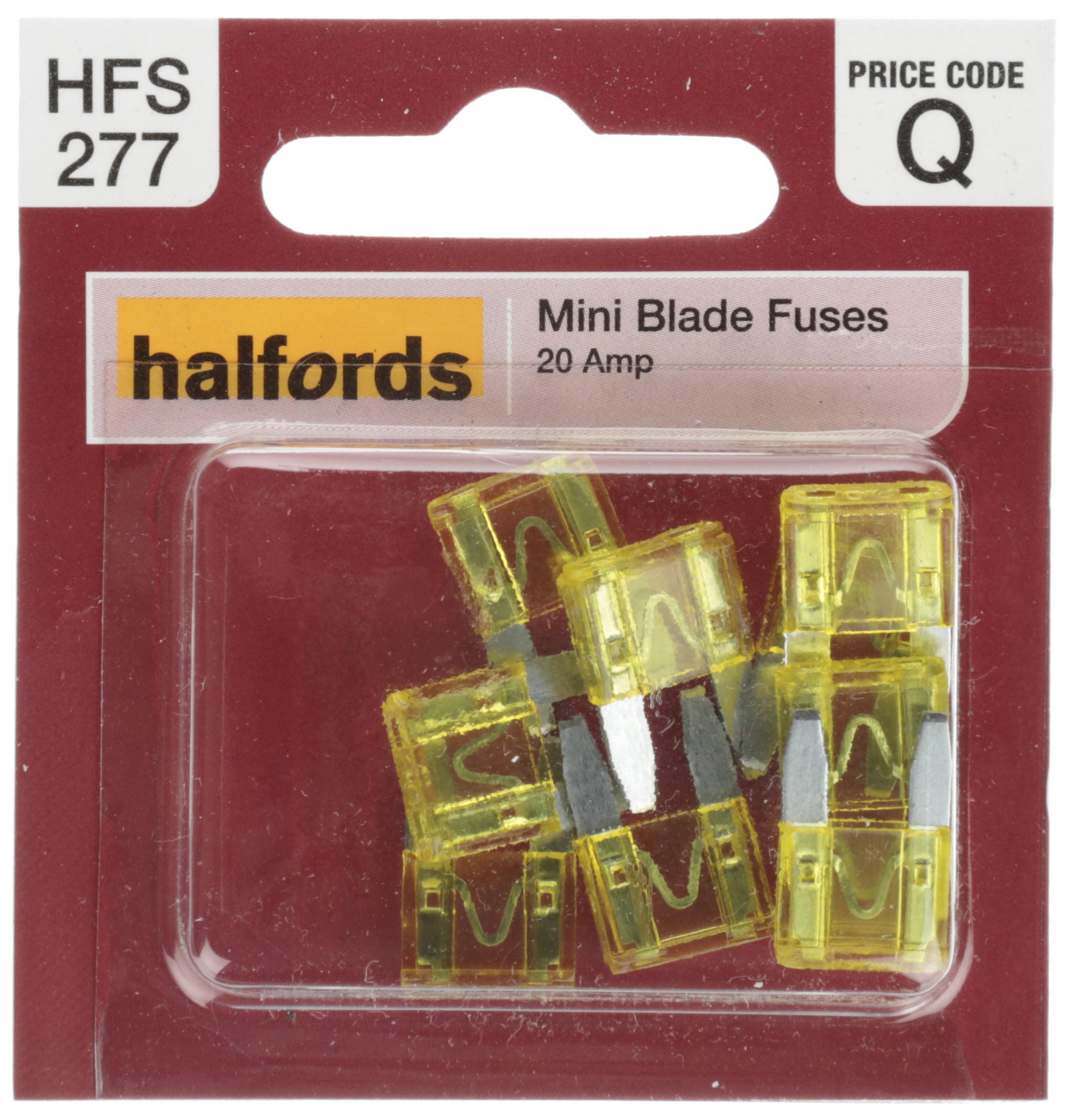 Halfords Mini Blade Fuse 20 Amp (Hfs277)