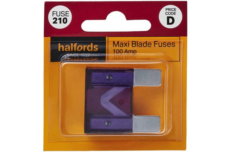 Halfords Maxi Blade Fuse 100 Amp (FUSE210) Halfords Maxi Blade Fuse 100 Amp (FUSE210)