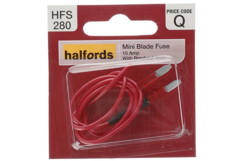 Halfords Mini Blade Fuse + Breakout Wire 10 Amp (FUSE159) Halfords Mini Blade Fuse + Breakout Wire 10 Amp (FUSE159)
