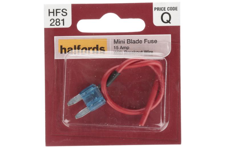 Halfords Mini Blade Fuse + Breakout Wire 15 Amp (FUSE160) Halfords Mini Blade Fuse + Breakout Wire 15 Amp (FUSE160)