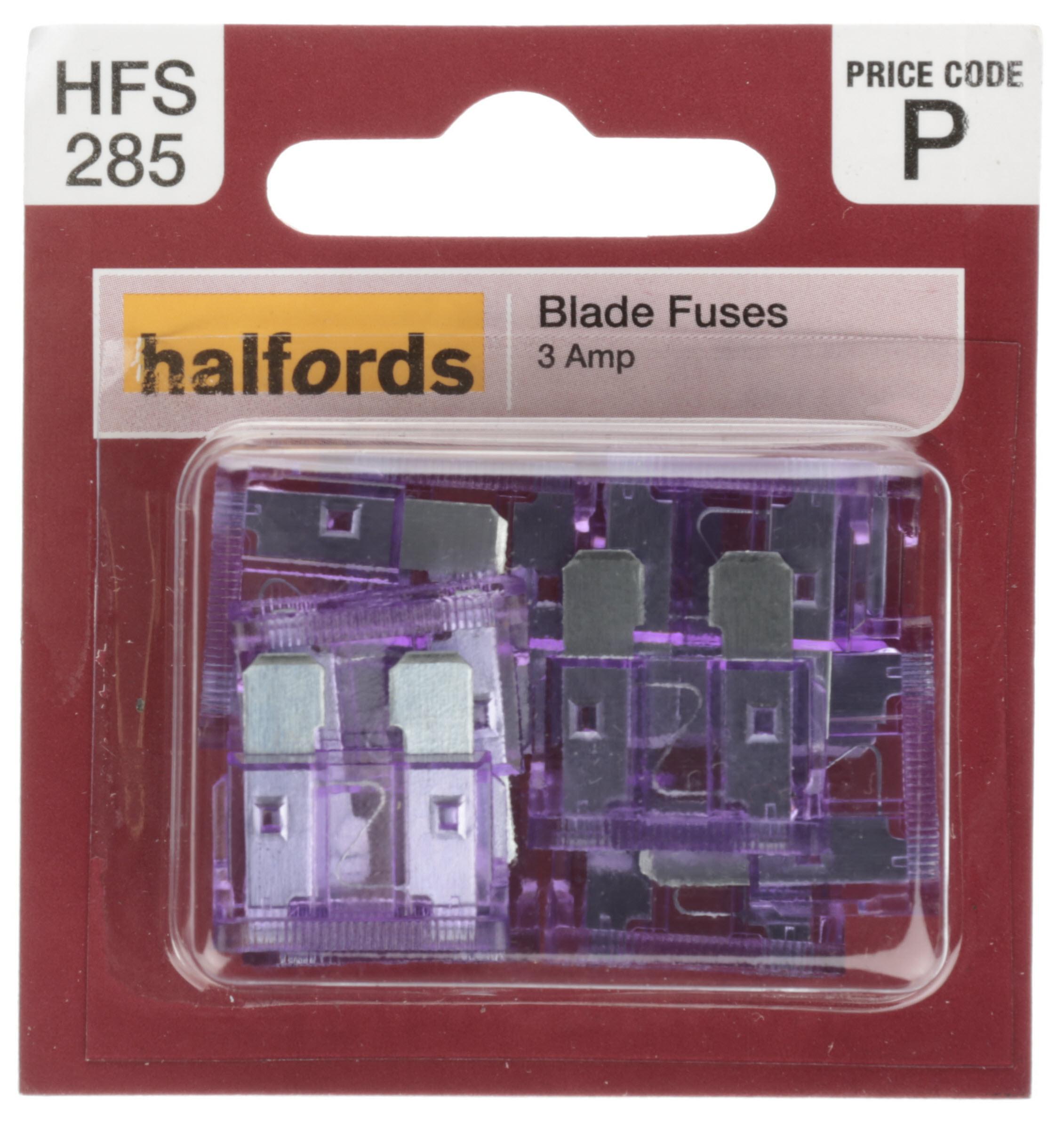 Halfords Blade Fuses 3 Amp (Hfs285)