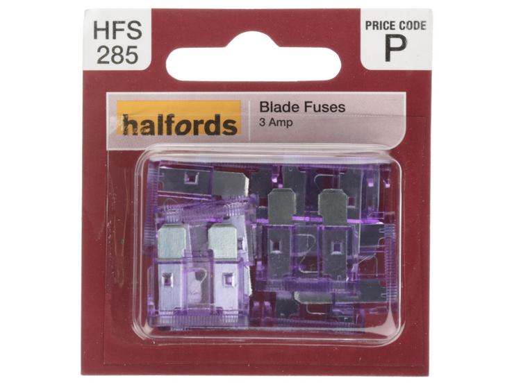 Halfords Blade Fuses 3 Amp (HFS285)