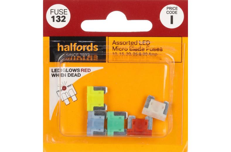 Halfords Assorted LED Micro Fuses 10>30Amp (FUSE132) Halfords Assorted LED Micro Fuses 10>30Amp (FUSE132)
