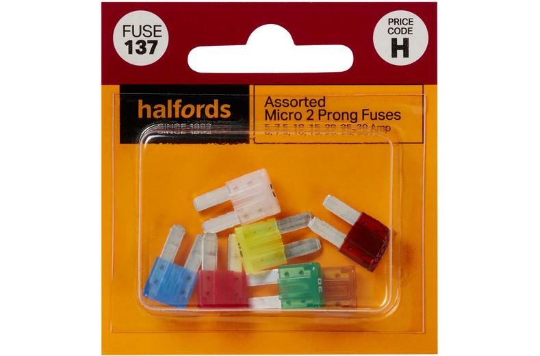 Halfords 2 Micro Prong Fuses 5>30Amp (FUSE137) Halfords 2 Micro Prong Fuses 5>30Amp (FUSE137)