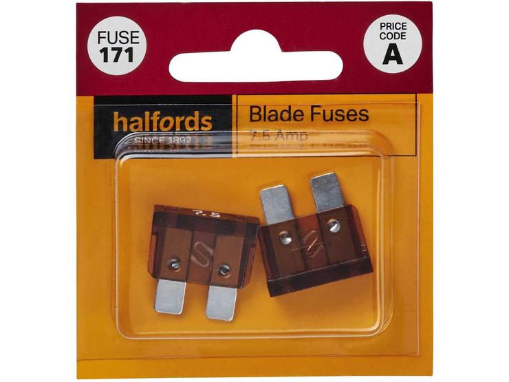 Halfords Blade Fuses 7.5 Amp (FUSE171)