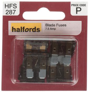 Halfords Blade Fuses 7.5 Amp (HFS287)