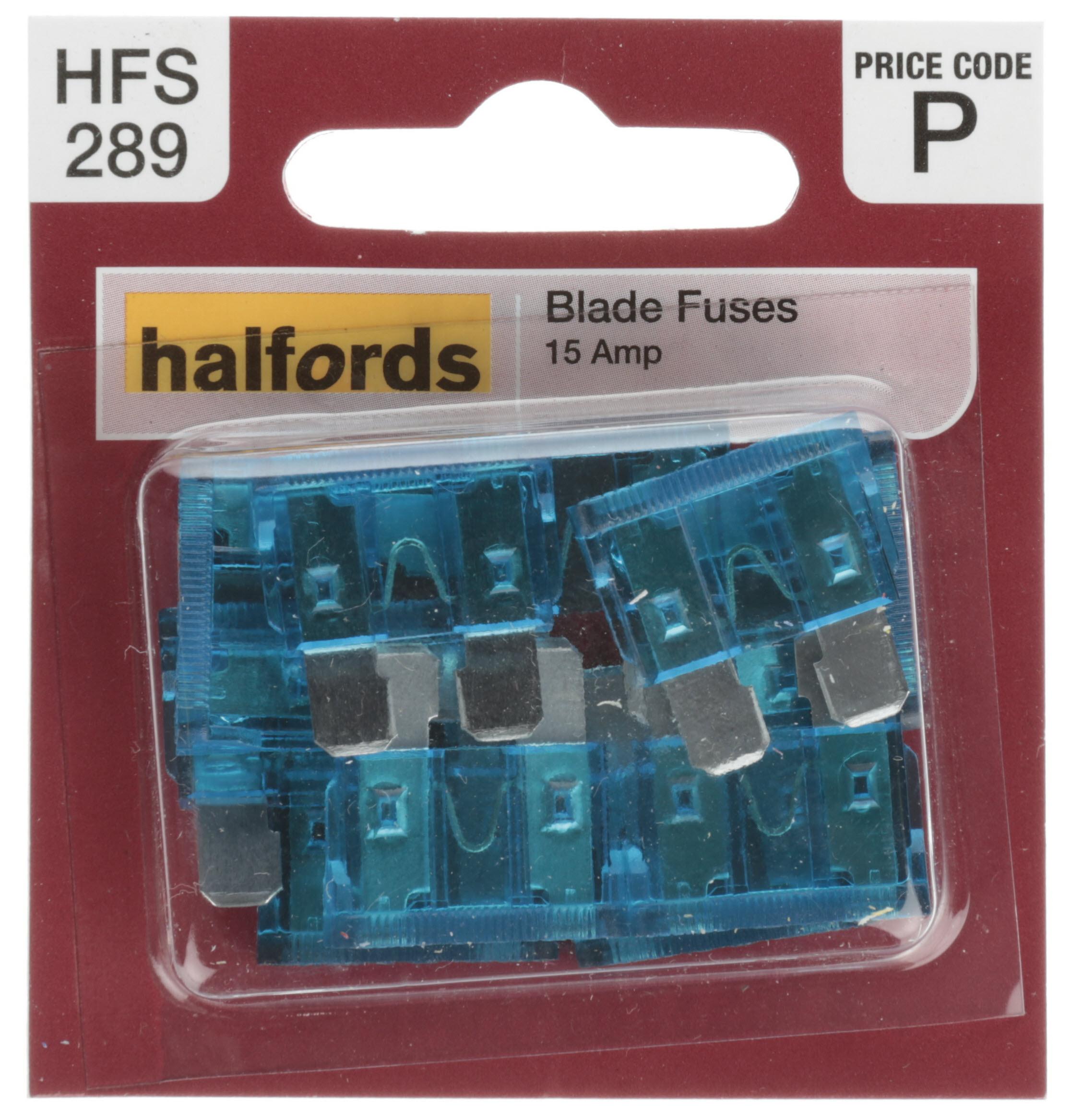 Halfords Blade Fuses 15 Amp (Hfs289)