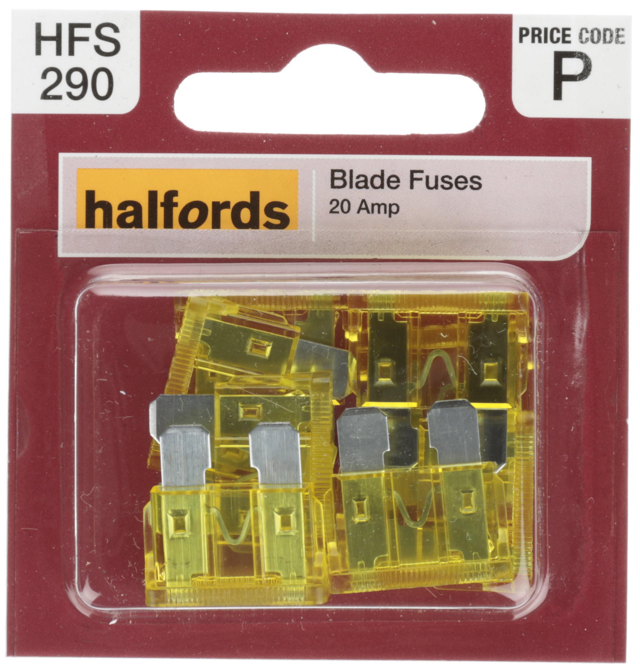Halfords Fuse Standard Blade 20 Amp (Hfs290)