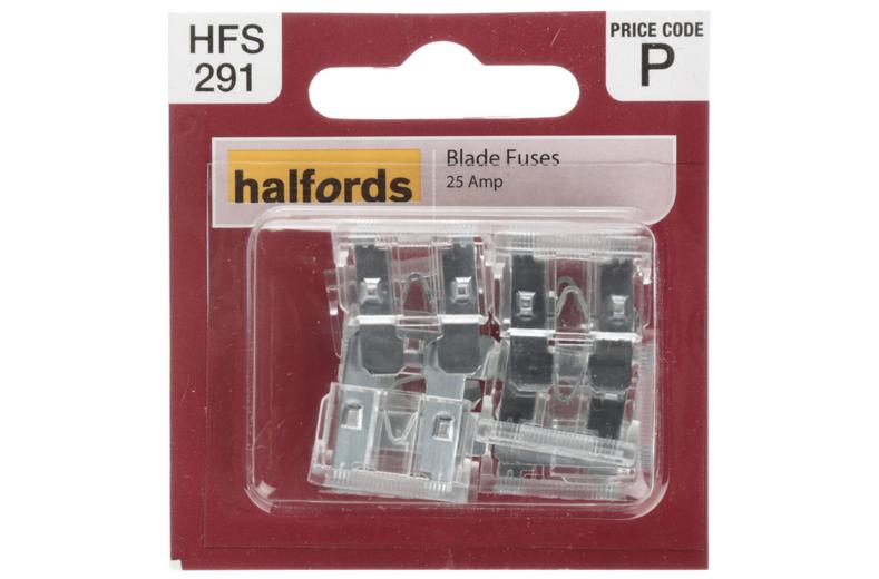 Halfords Blade Fuses 25 Amp (HFS291) Halfords Blade Fuses 25 Amp (HFS291)