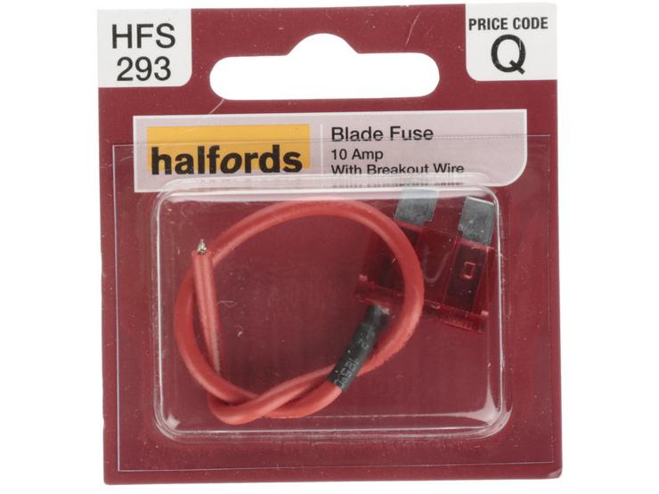 Halfords Blade Fuse + Breakout Wire 10 Amp (HFS293)