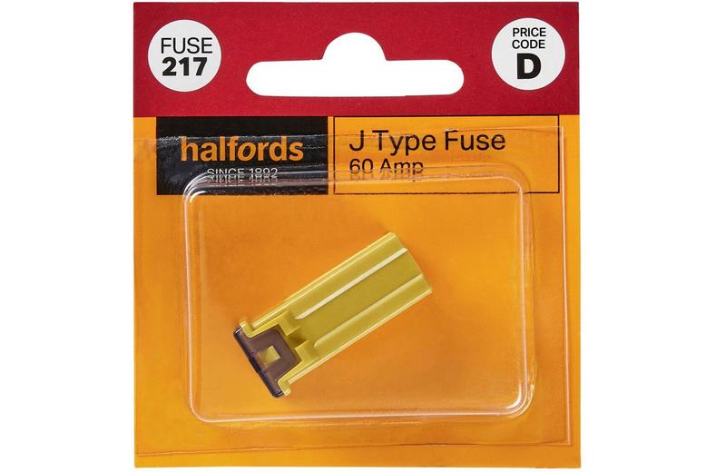 Halfords J Type Slow Blow Fuse 60AMP (FUSE217) Halfords J Type Slow Blow Fuse 60AMP (FUSE217)