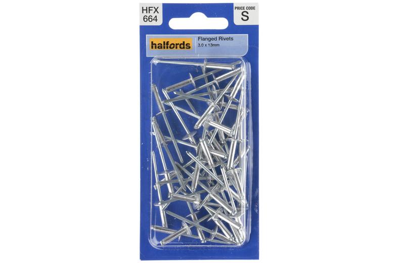 Halfords Rivets Flagged 3mm x 13mm (FIXG273) Halfords Rivets Flagged 3mm x 13mm (FIXG273)