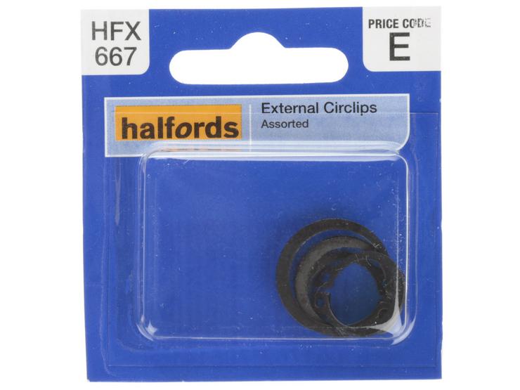 Halfords Assorted External Circlips (HFX667)