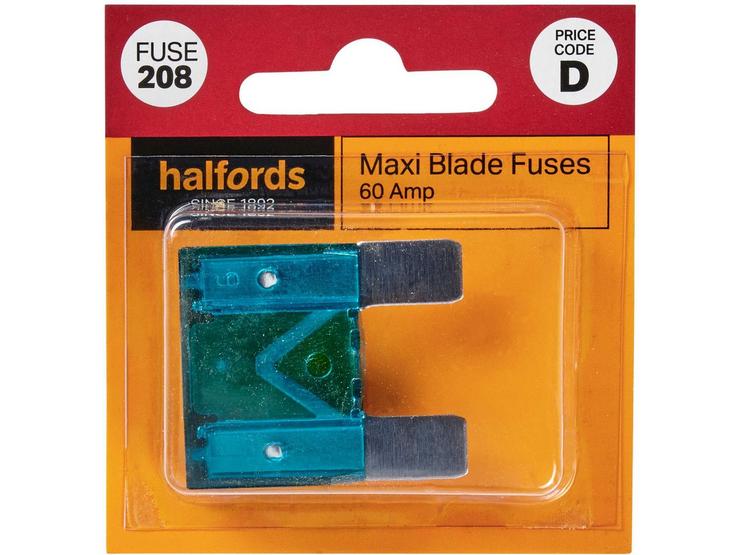Halfords Maxi Blade Fuses 60 Amp (FUSE208)