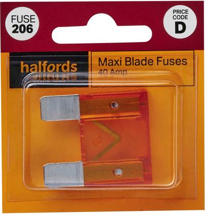 Halfords Maxi Blade Fuses 40 Amp (FUSE206)