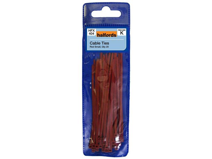 Halfords Cable Ties Red