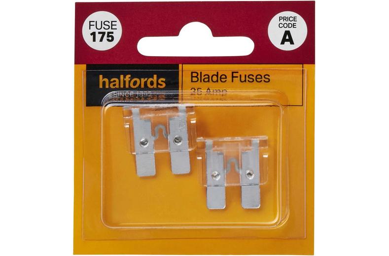 Halfords Blade Fuses 25 Amp (FUSE175) Halfords Blade Fuses 25 Amp (FUSE175)