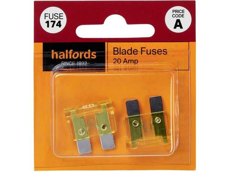 Halfords Blade Fuses 20 Amp (FUSE174)
