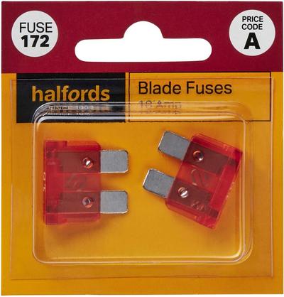 Halfords Blade Fuses 10 Amp (FUSE172) Halfords Blade Fuses 10 Amp (FUSE172)