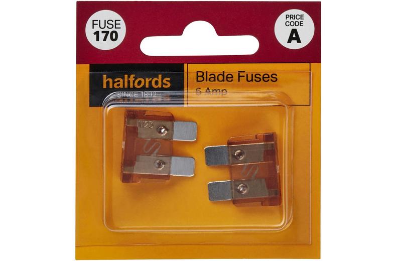Halfords Blade Fuses 5 Amp (FUSE170) Halfords Blade Fuses 5 Amp (FUSE170)