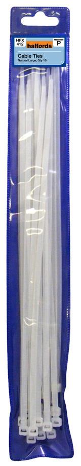 Halfords Cable Ties (Hfx412) Natural