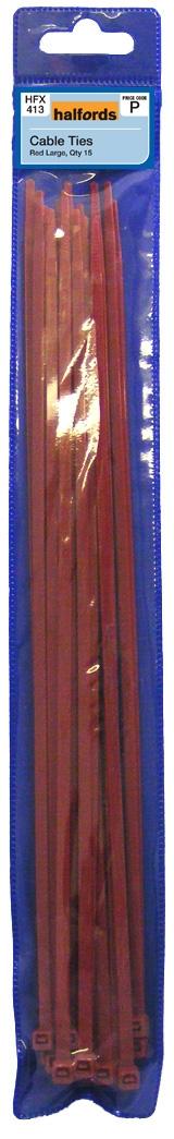 Halfords Cable Ties (Hfx413) Red