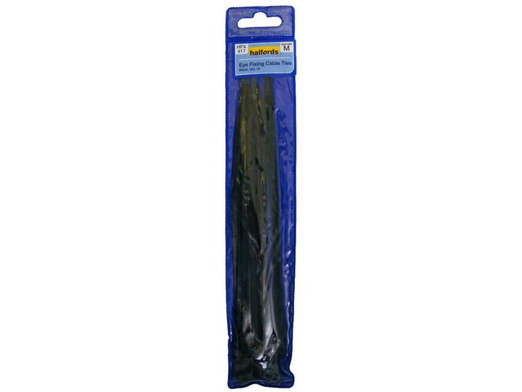 Halfords Eye Fixing Cable Ties (HFX417) Black