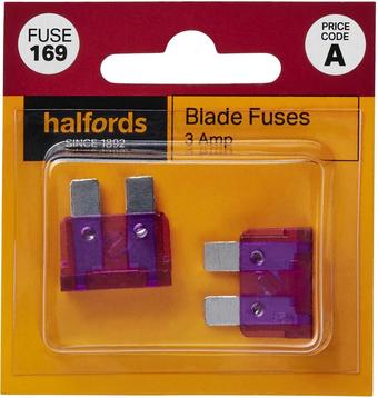 Halfords Blade Fuses 3 Amp (FUSE169)