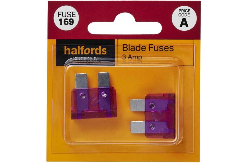 Halfords Blade Fuses 3 Amp (FUSE169) Halfords Blade Fuses 3 Amp (FUSE169)