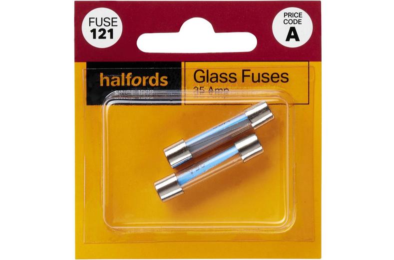 Halfords Glass Fuses 35 Amp (FUSE121) Halfords Glass Fuses 35 Amp (FUSE121)