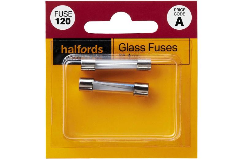 Halfords Glass Fuses 25 Amp (FUSE120) Halfords Glass Fuses 25 Amp (FUSE120)