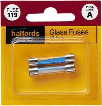 Halfords Glass Fuses 20 Amp (FUSE119)