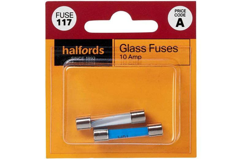 Halfords Glass Fuse 10 Amp (FUSE117) Halfords Glass Fuse 10 Amp (FUSE117)