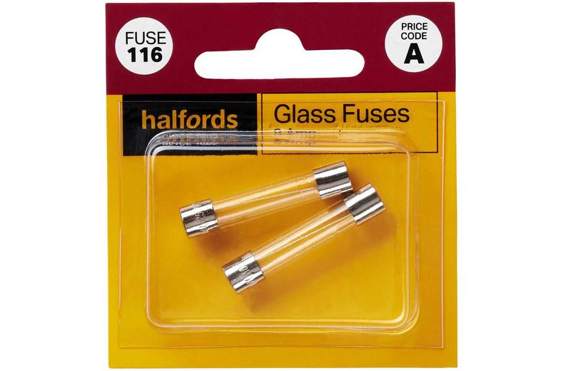 Halfords Glass Fuses 8 Amp (FUSE116) Halfords Glass Fuses 8 Amp (FUSE116)