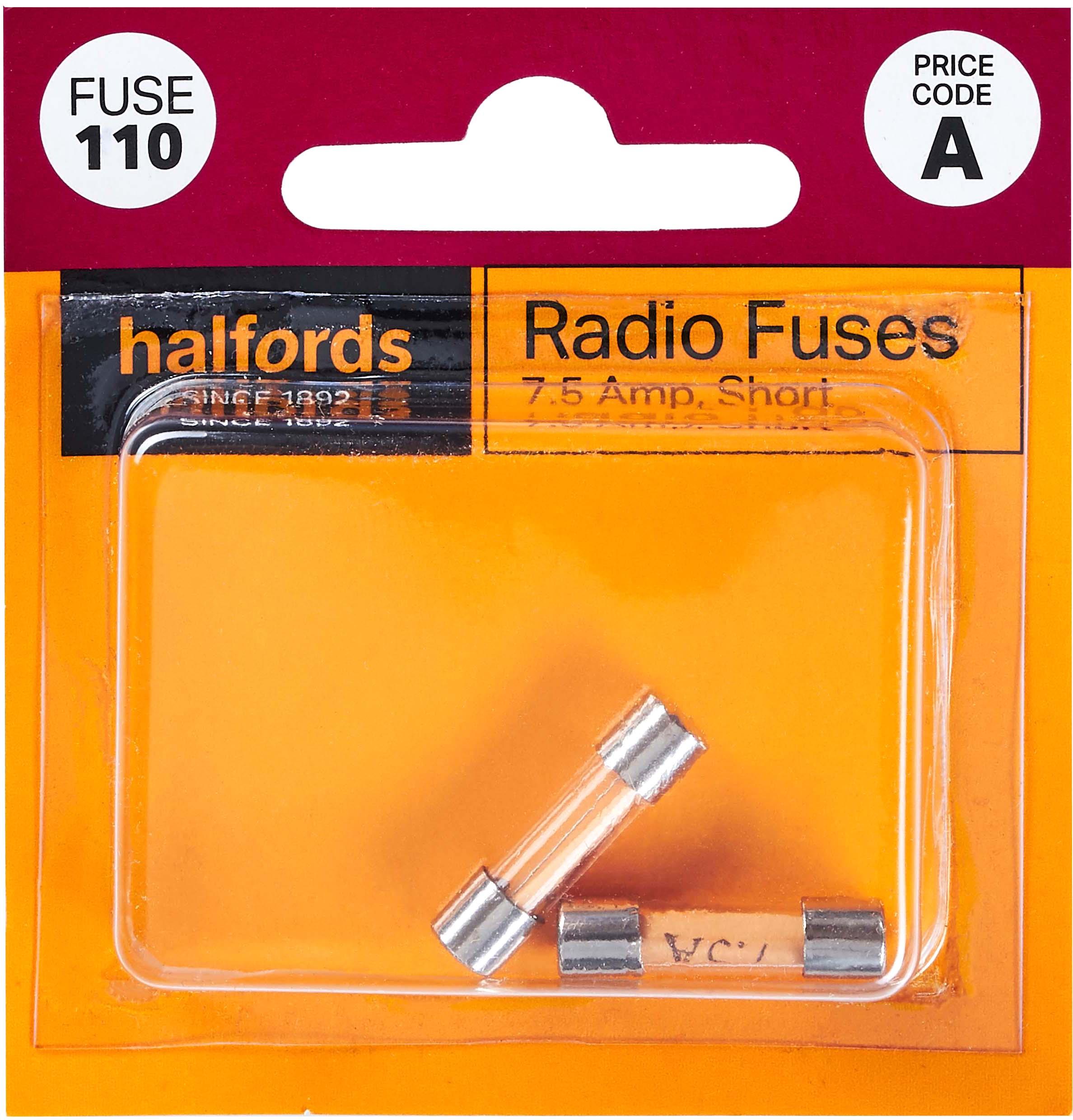 Halfords Radio Fuses 7.5 Amp (FUSE110)