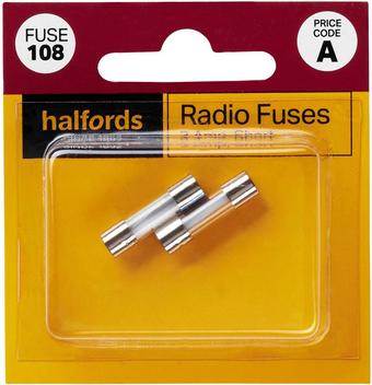 Halfords Radio Fuse 3 Amp (FUSE108)