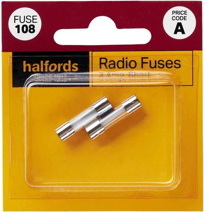 Halfords Radio Fuse 3 Amp (FUSE108) Halfords Radio Fuse 3 Amp (FUSE108)
