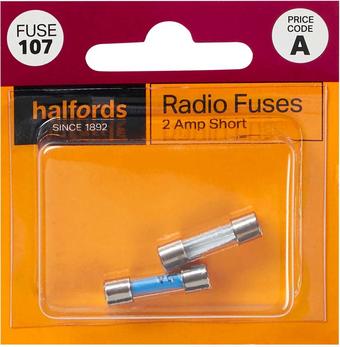 Halfords Radio Fuses 2 Amp (FUSE107)