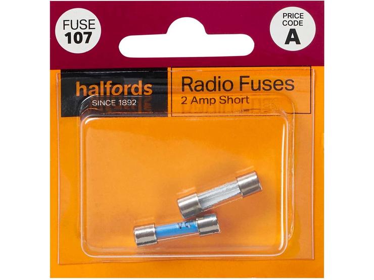 Halfords Radio Fuses 2 Amp (FUSE107)